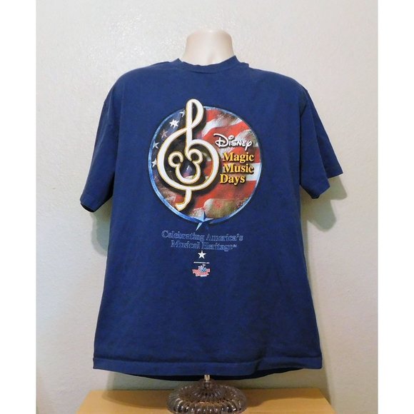 Walt Disney World Tee Shirt XL Blue Magic Music Days Kissimmee Florida Cotton - Picture 6 of 7